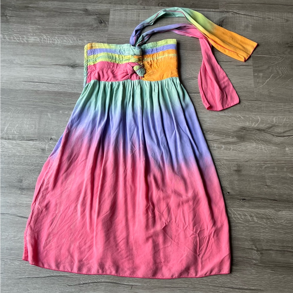 Colorful Halter Dress